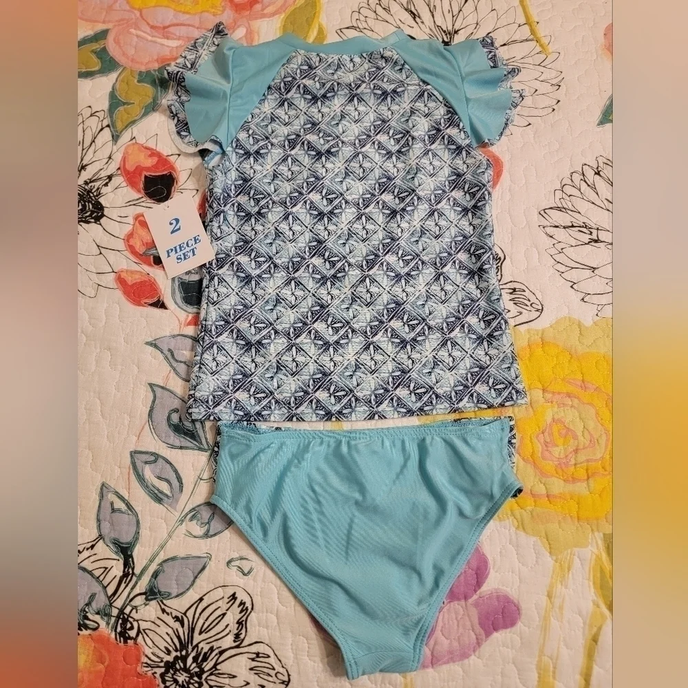 Aqua et Sol Girl's 2 pc Swim Suit